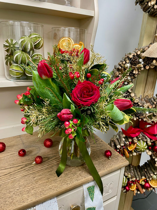 Christmas kisses Vase