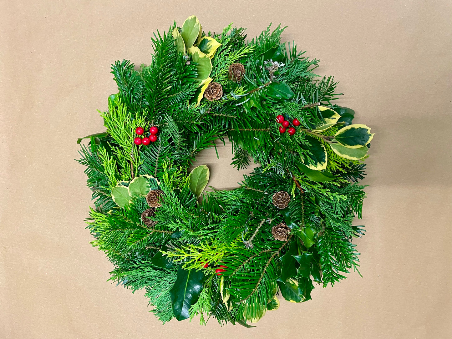 Natural grave wreath