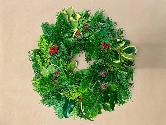 Natural grave wreath