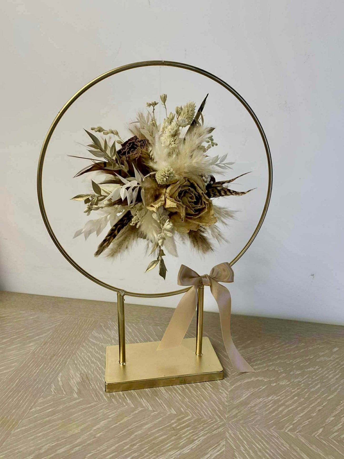Dried flower hoop cloud workshop