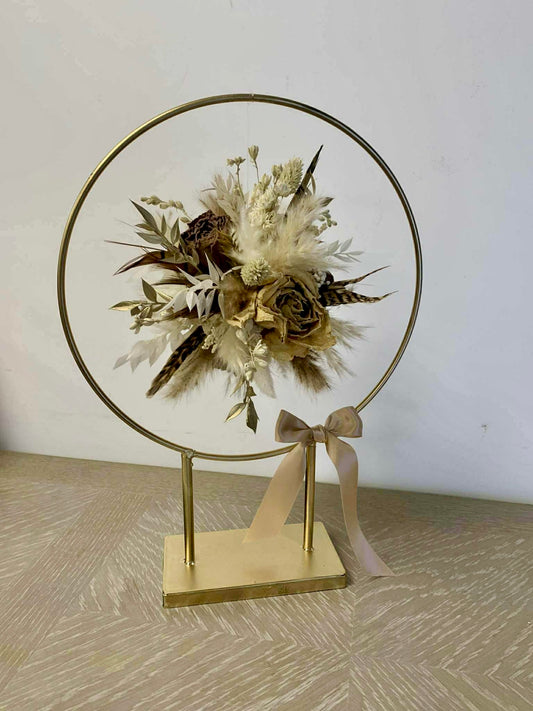 Dried flower hoop cloud workshop