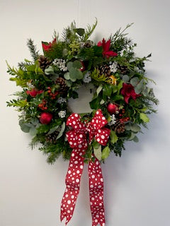 Festive door wreath workshop